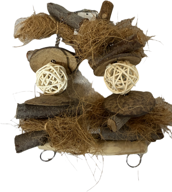 LL157 Coconut and wicker swing