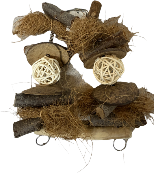 LL157 Coconut and wicker swing